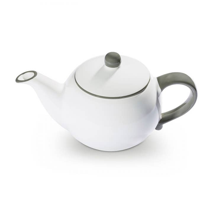 grey rim teapot 1.5l for wholesale by Gmundner Keramik Handels GmbH