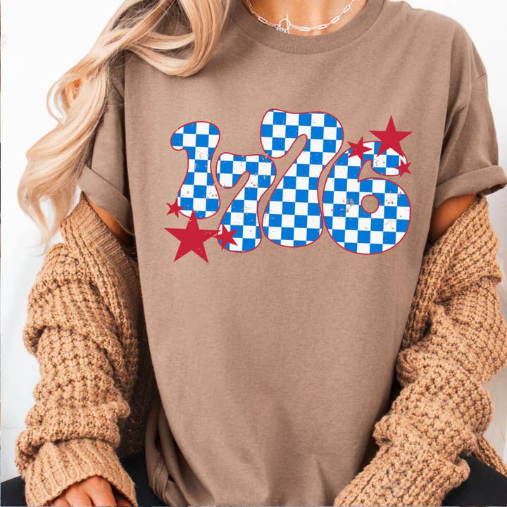 Shoppe SHC - Wholesale T-Shirt (Graphic) - Women's - USA Graphic Shirt | July 4th Graphic Tee | Gildan
