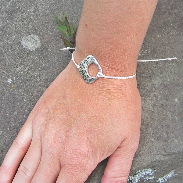Geometric Square Thread Bracelet for wholesale by Dog Park Publishing