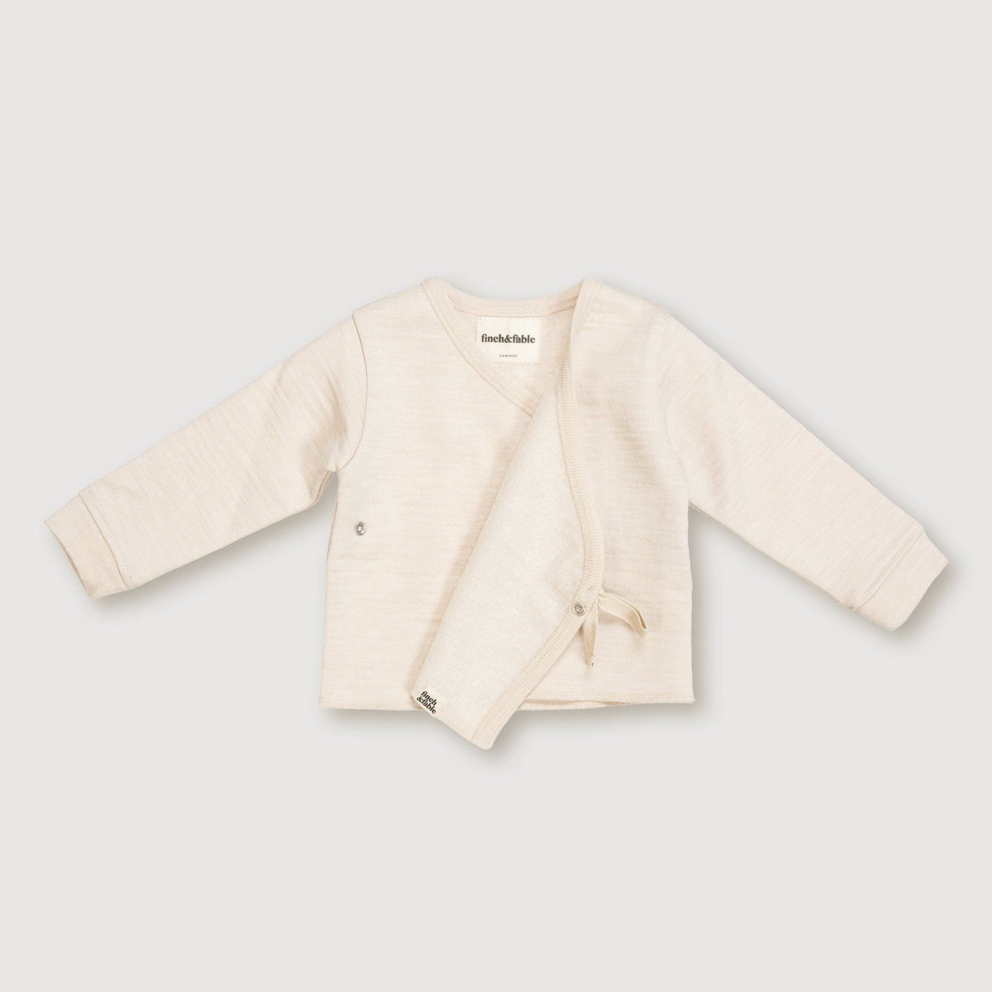 Finch & Fable - Vendita all'ingrosso Cardigan - Neonati - Cardigan in pile di lana morbida - Avena1