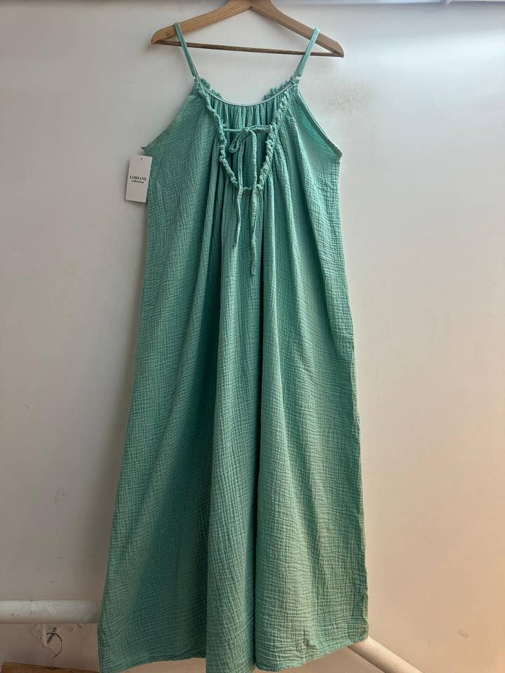 LORIANE - Wholesale Dress - Women's - 21876 Long cotton gauze dress11