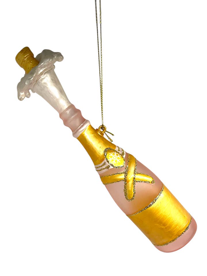 Champagne Bottle Glass Ornament – Holiday Celebration and other Purchase Wholesale sequin top with champagne bottle. Free Returns & Net 60 Terms on Faire trending on Faire.