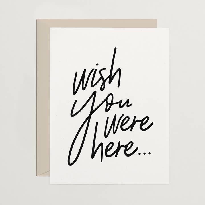 Wish You Were Here Card for wholesale by Binge Studio