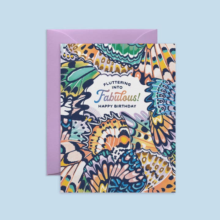 O.O.M.F Creative - Wholesale Birthday Card - Fluttering Wings Birthday Card