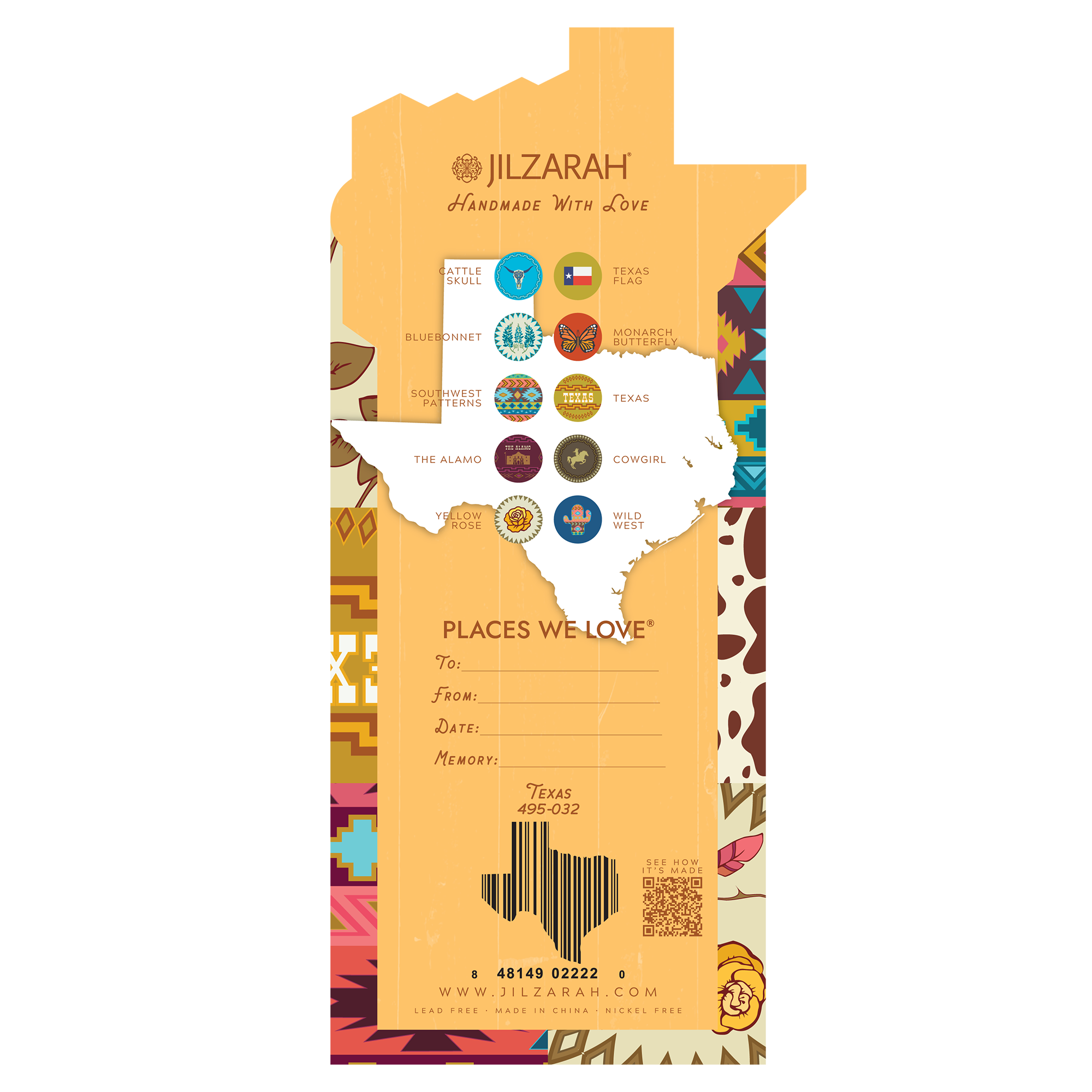 JILZARAH – wholesale Charm/dangle bracelet – Texas Places We Love Bracelet1