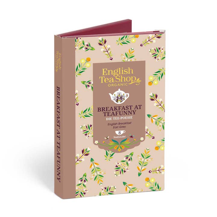 ETS - Confezione regalo tè Tea-Poetry « Breakfast at Teafunny », 8 bustine di tè biologico per la vendita all'ingrosso da parte di Royal Nature GmbH & Co. KG