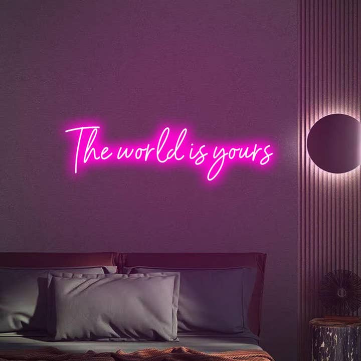 The world is yours Neon Sign for wholesale by BeNeonUnicorn
