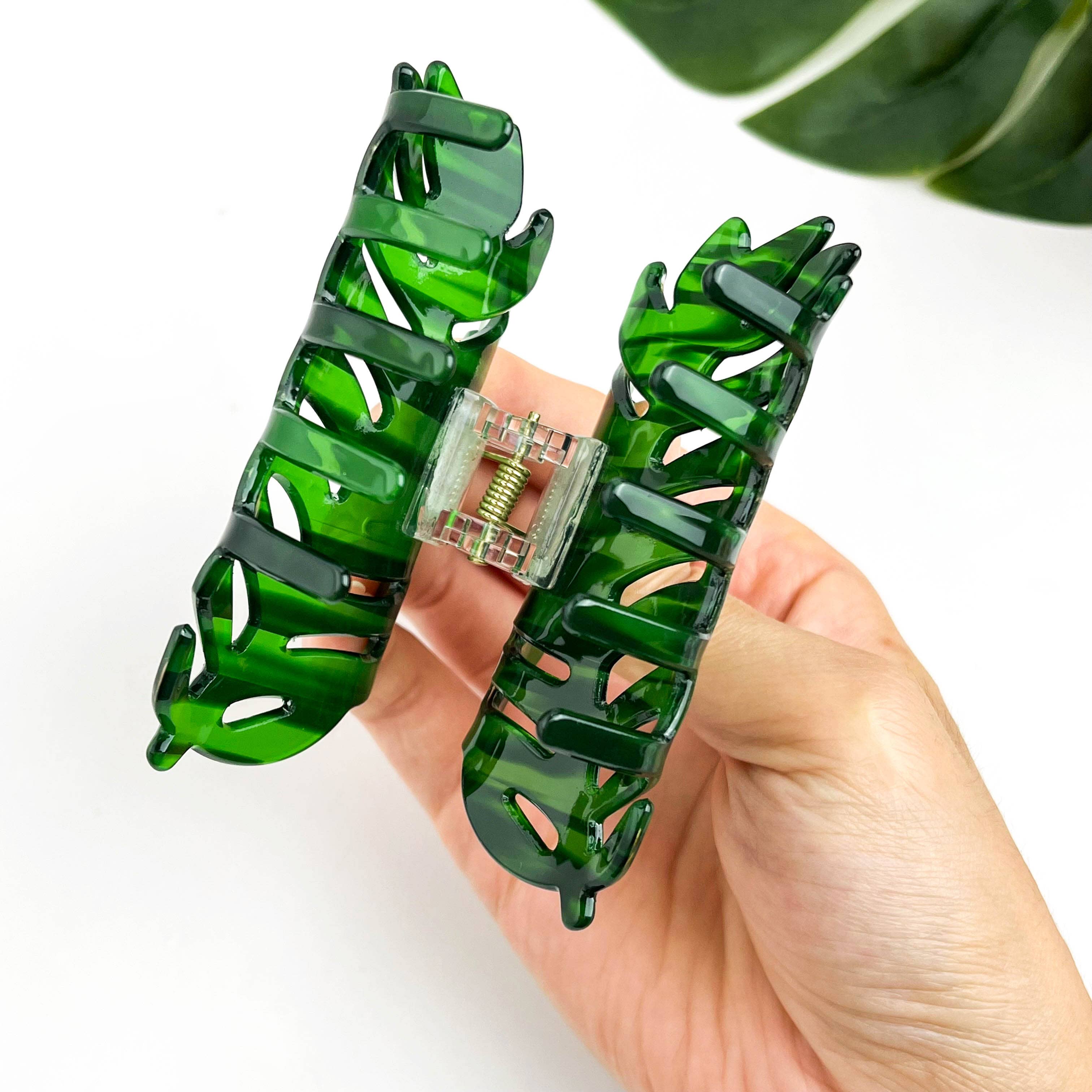 TheDivaSoap - Wholesale Hair Clip - Women's - Tropical Palm Leaf Hair Claw Clip3