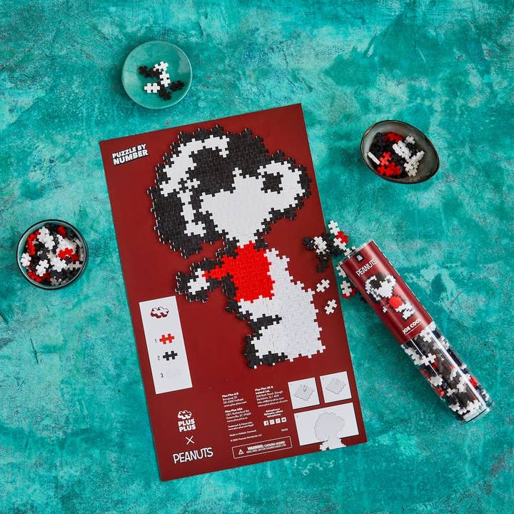 Plus-Plus USA - Wholesale Build-a-Toy - Kids - Peanuts Puzzle By Number – Joe Cool 275 pc Tube1