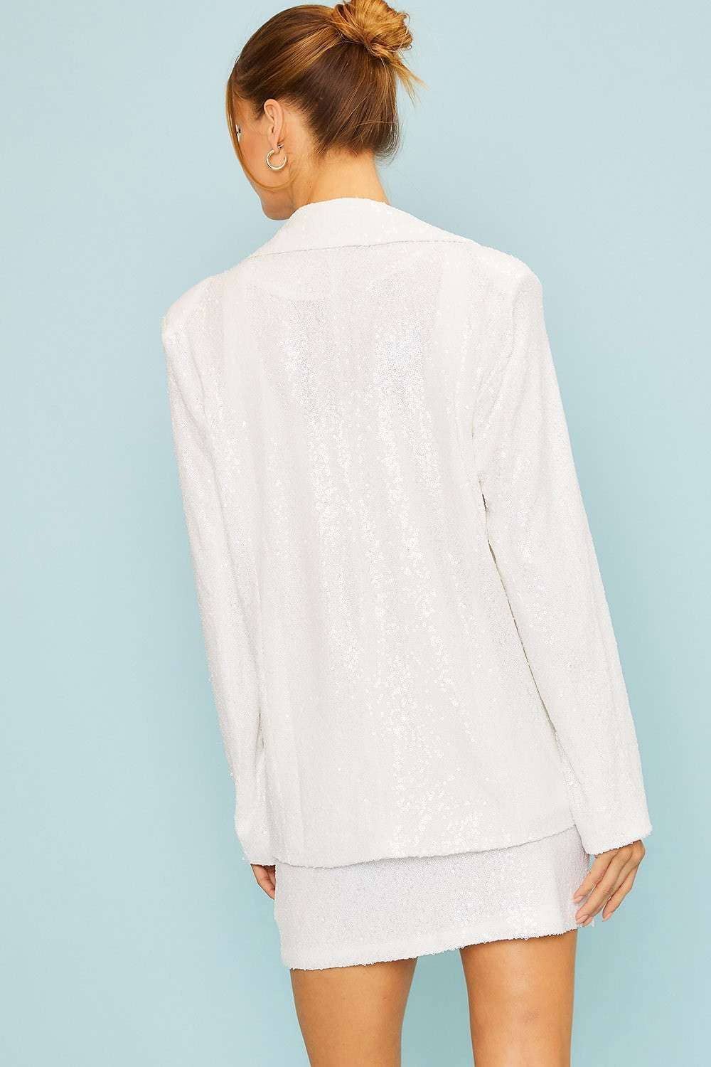 Main Strip - Wholesale Blazer - Women's - Sequin Power Suit Set – Sparkle Outfit Ready to Ship Party 1