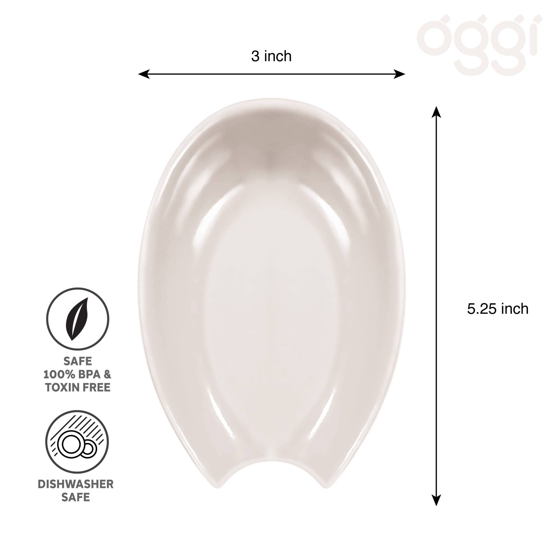 Oggi - Wholesale Spoon Rest - Spoon Rest - Spooner Ceramic (5.25" x 3.5")18