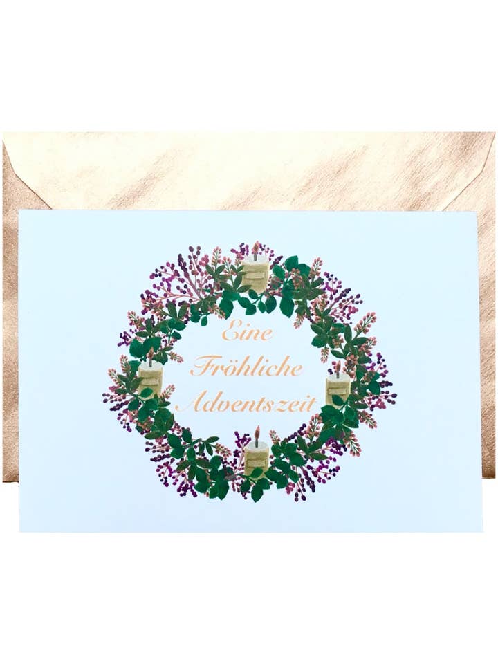 Vrolijke Advent | Advents- & Kerstkaart voor wholesale door Colourina Design