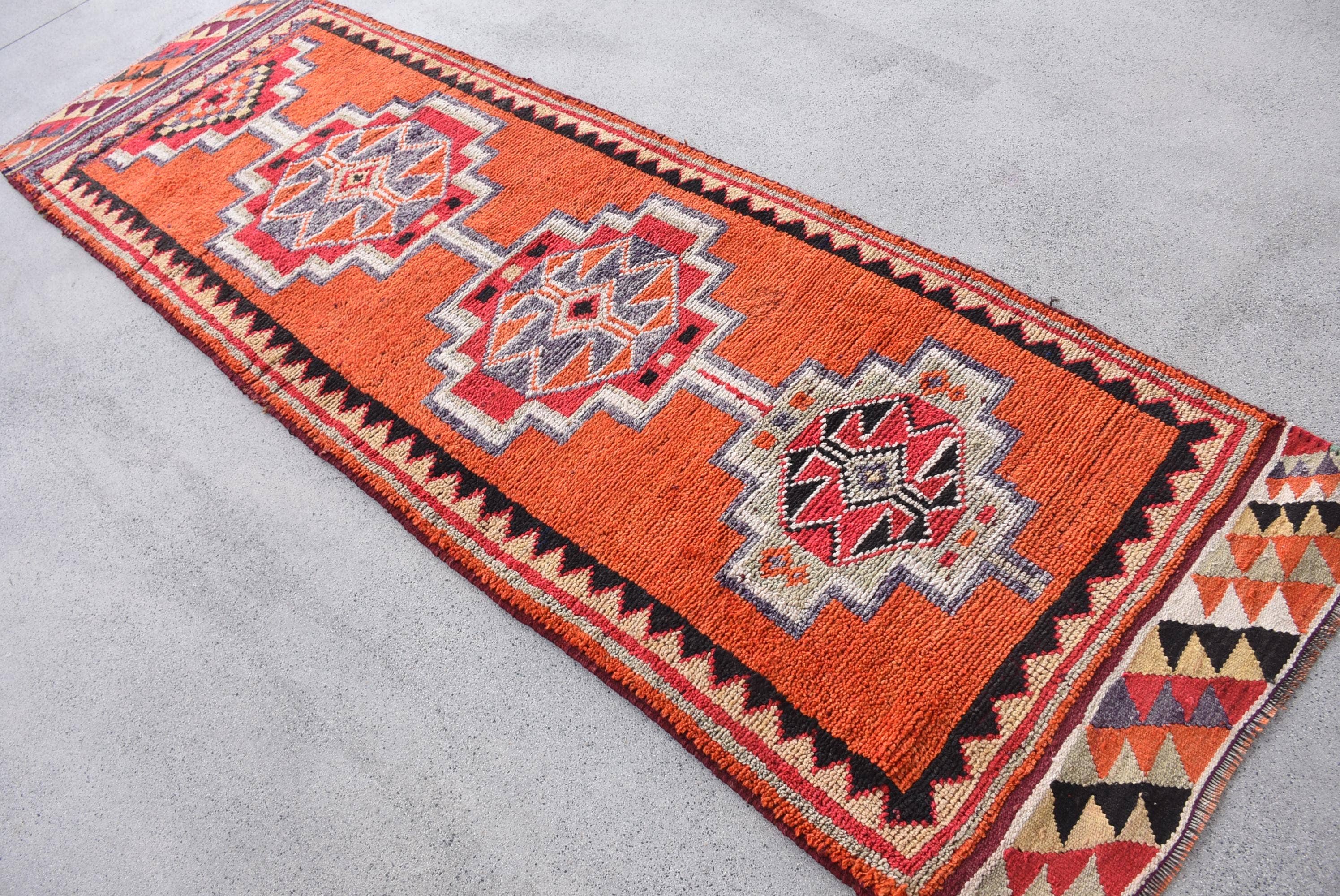 Anatolia Loom - Wholesale Runner Rug - Second Hand Geometric Kilim Rug - Orange & Red Wool3
