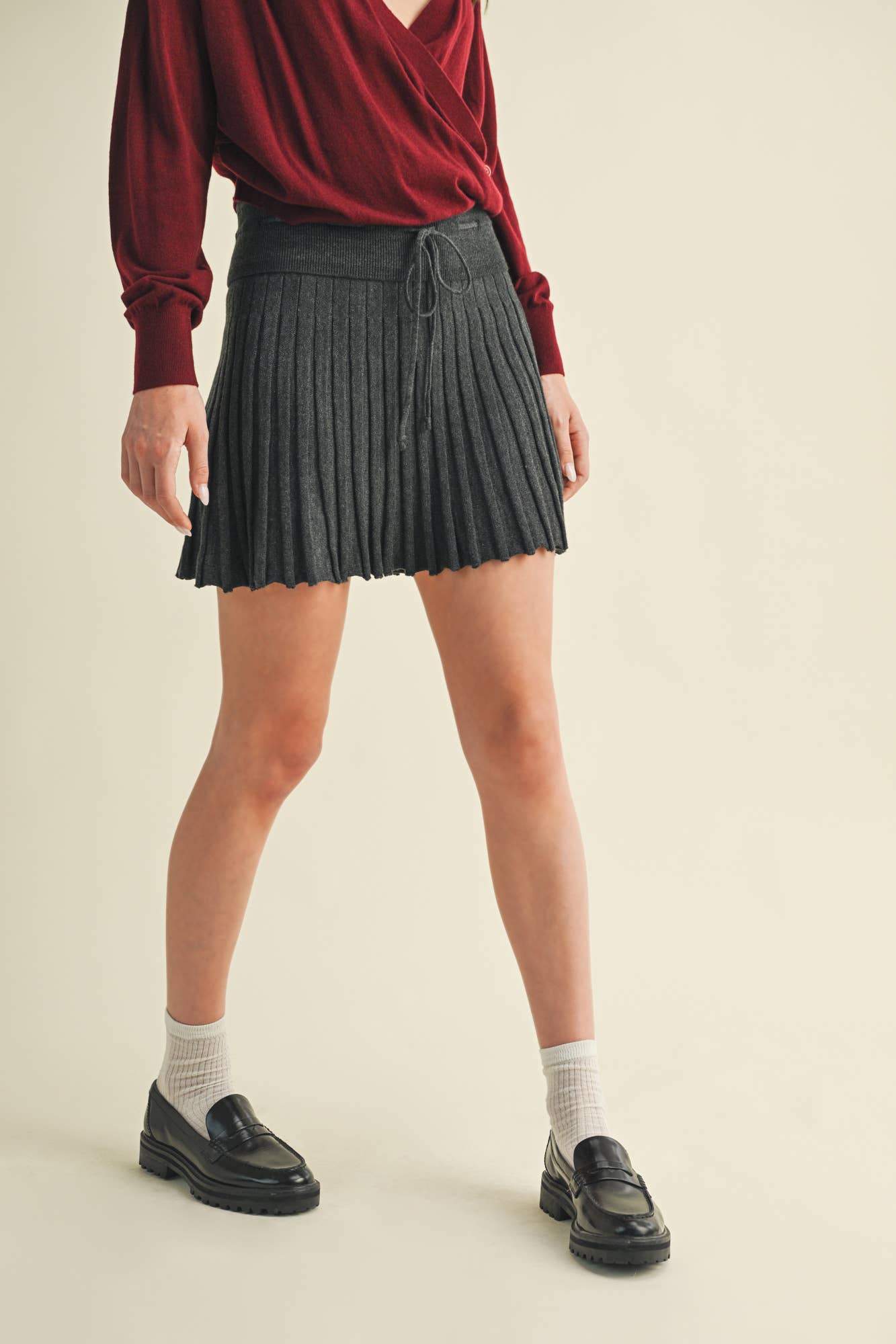 Mustard Seed - Vente Jupe – femme - JUPE COURTE ÉVASÉE CÔTELÉE11