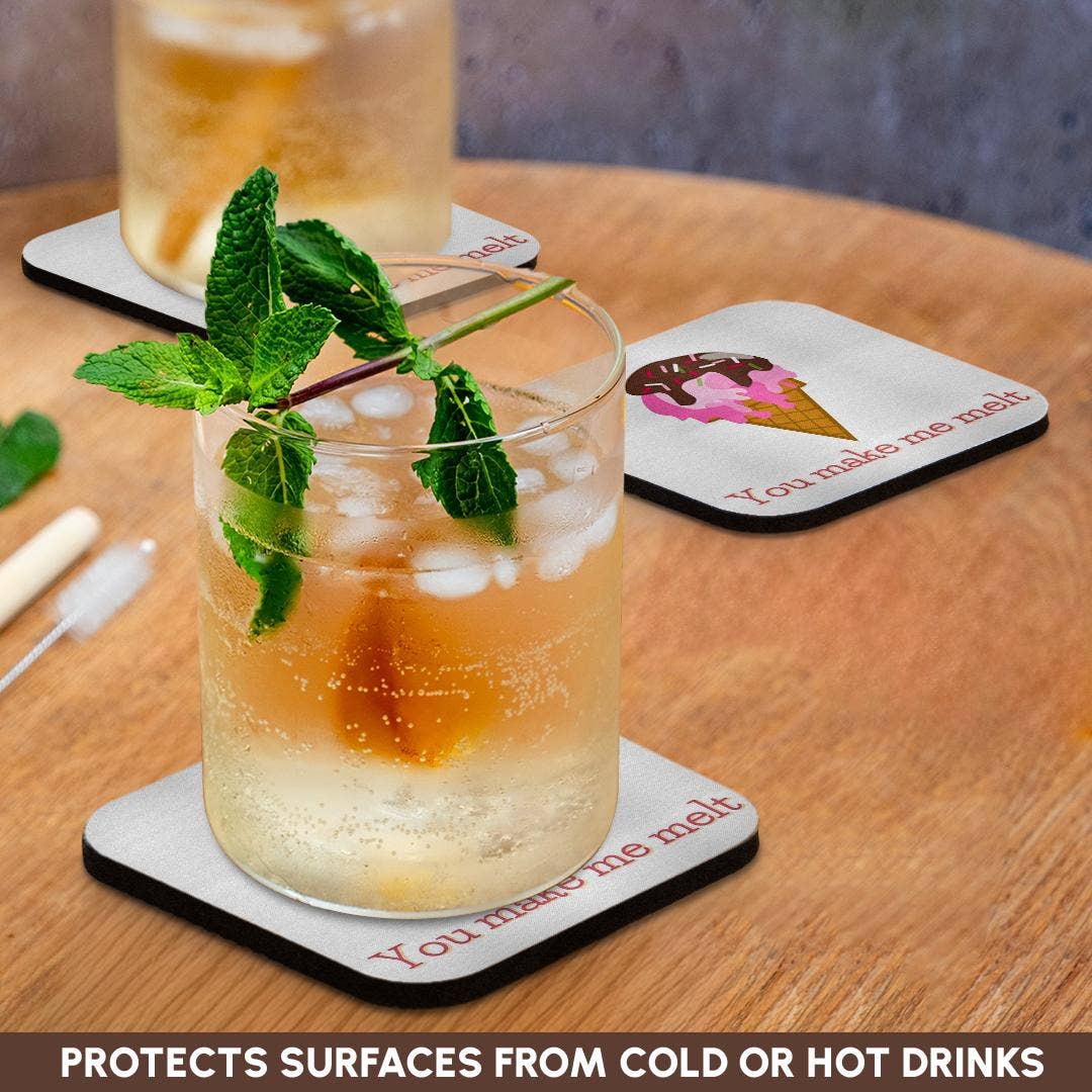 3dRose - Wholesale Coasters - 3dRose, Image of a Ice cream Melting, Coaster9