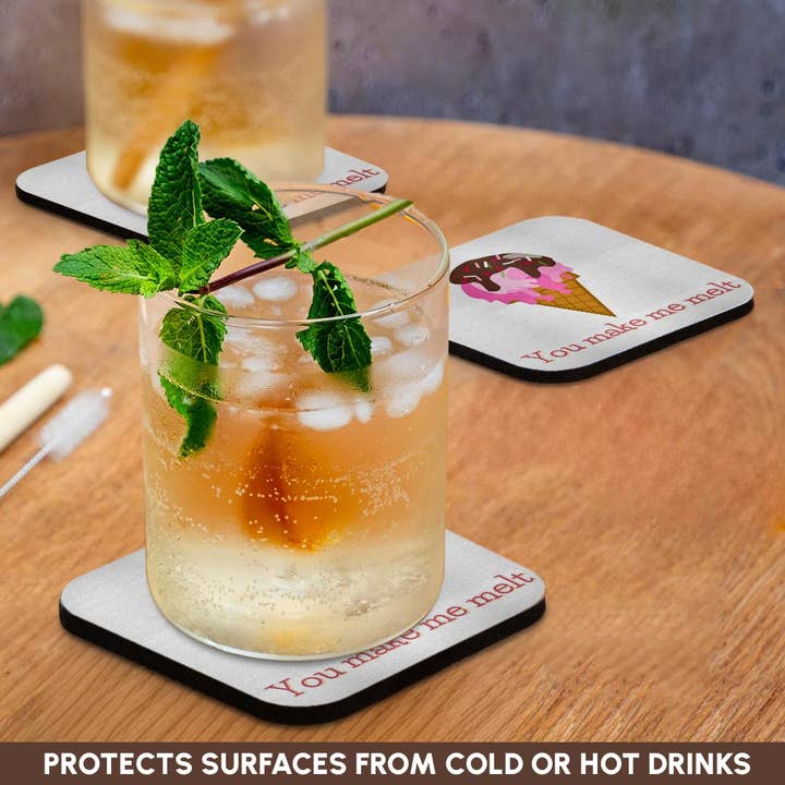 3dRose - Wholesale Coasters - 3dRose, Image of a Ice cream Melting, Coaster9