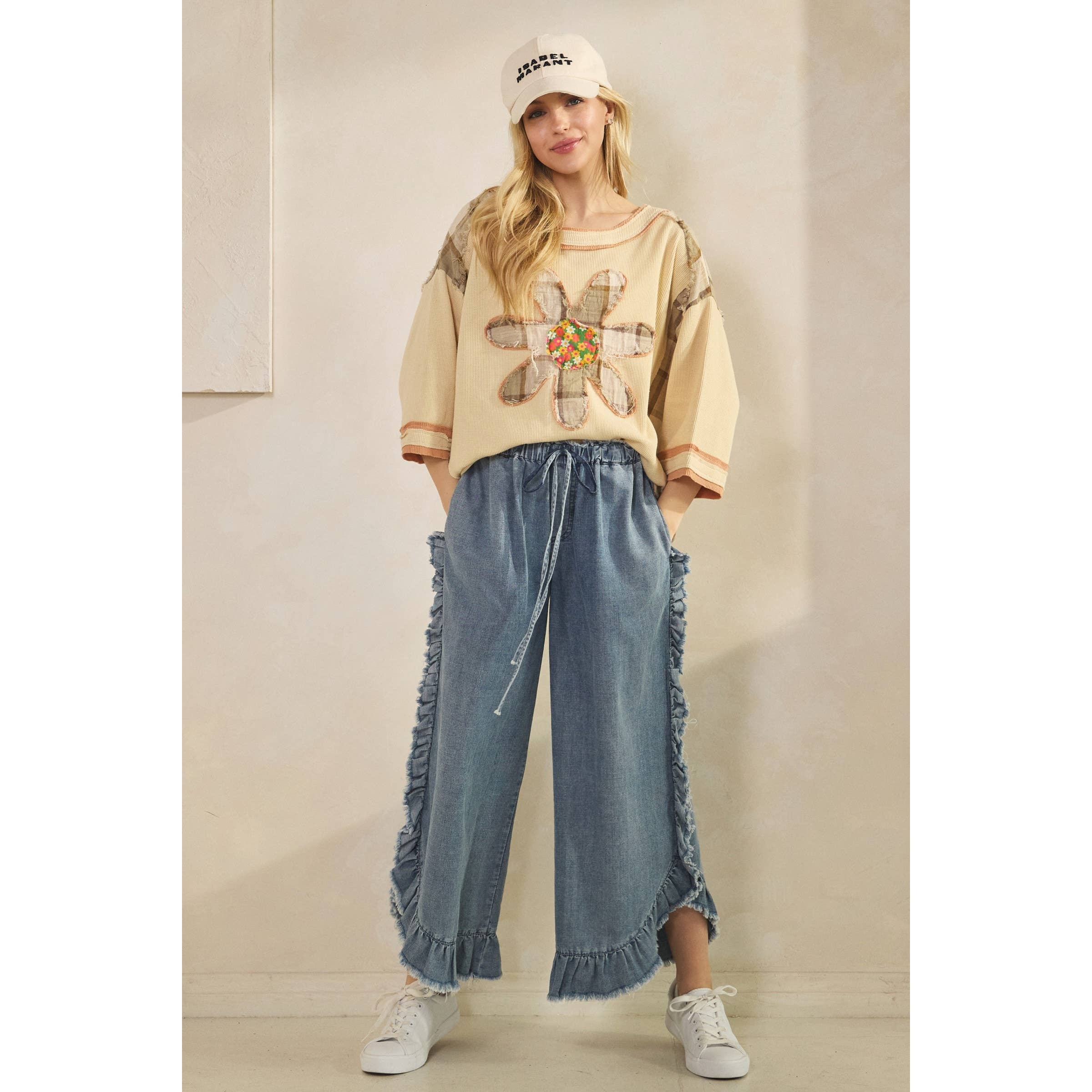 Sage + Fig – Großhandel T-Shirt – Damen – BOHO BLOOM WAFFELSTRICK-T-SHIRT14