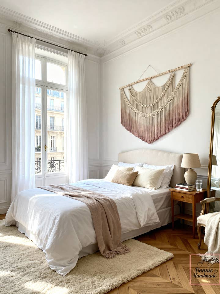 Large Macrame Wall Hanging, Dip dye Wall Art, Headboard for wholesale by Bonnie Handmade