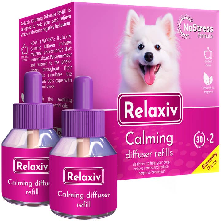 Beloved Pets - Wholesale Pet Spray - Dog - Relaxivet Dog Calming Pheromone Diffuser Refill 2 Pack