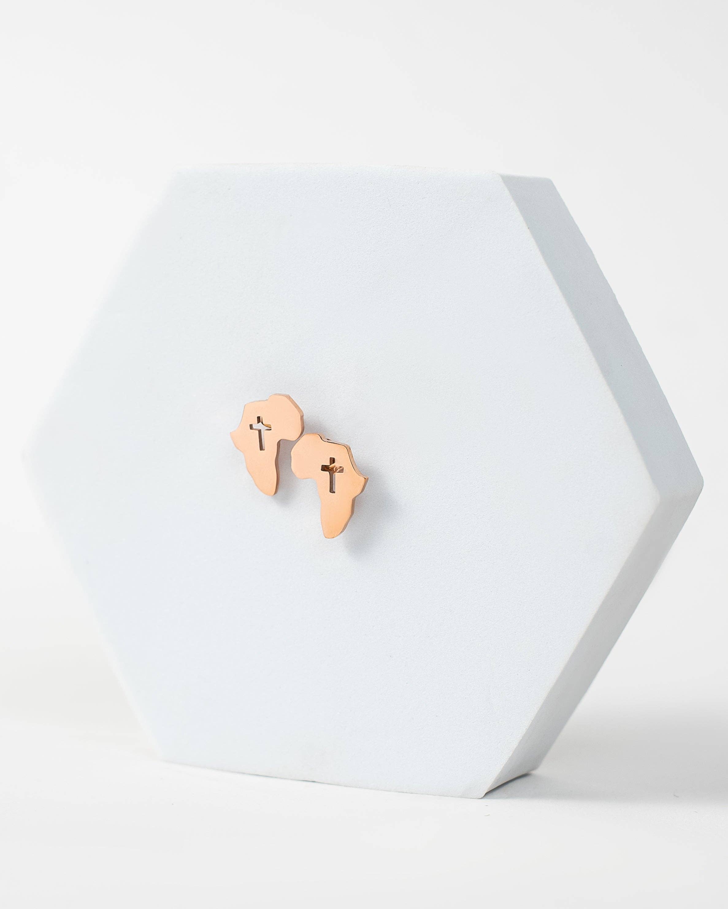 Adé & Grace - Wholesale Stud/Post Earrings - "Africa Cross Stud" Earrings3