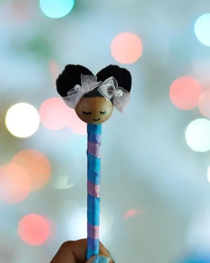 Kimani Kids - Wholesale Pen - 2 puff afro puff ink pen (mixed colors)1