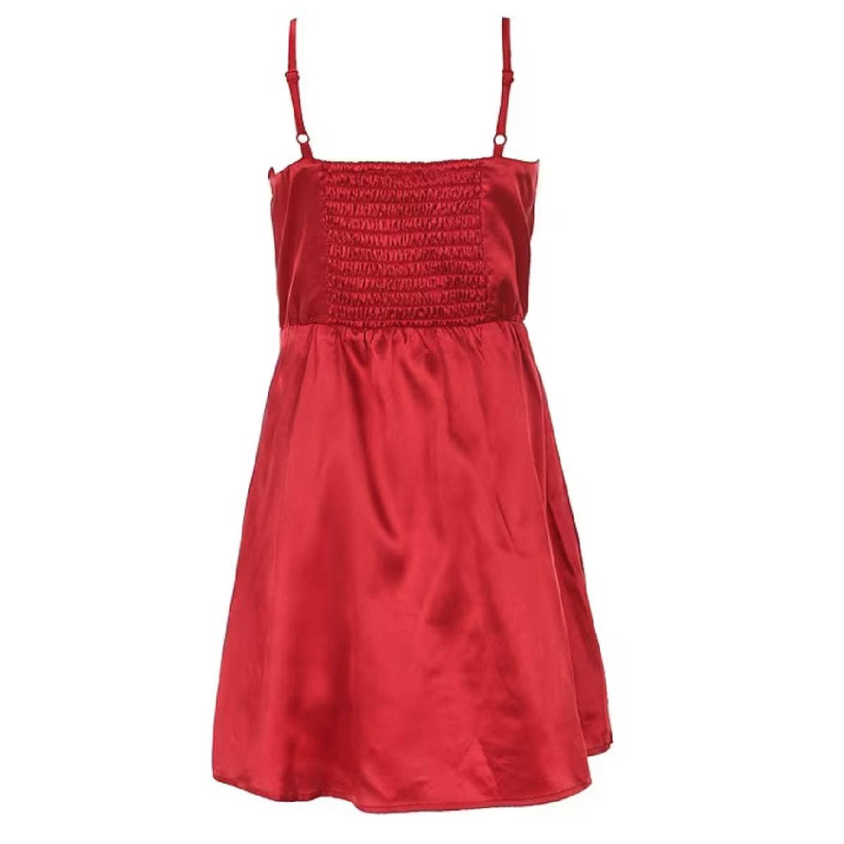 Red Tween Satin Baby Doll Dress for wholesale on Faire1