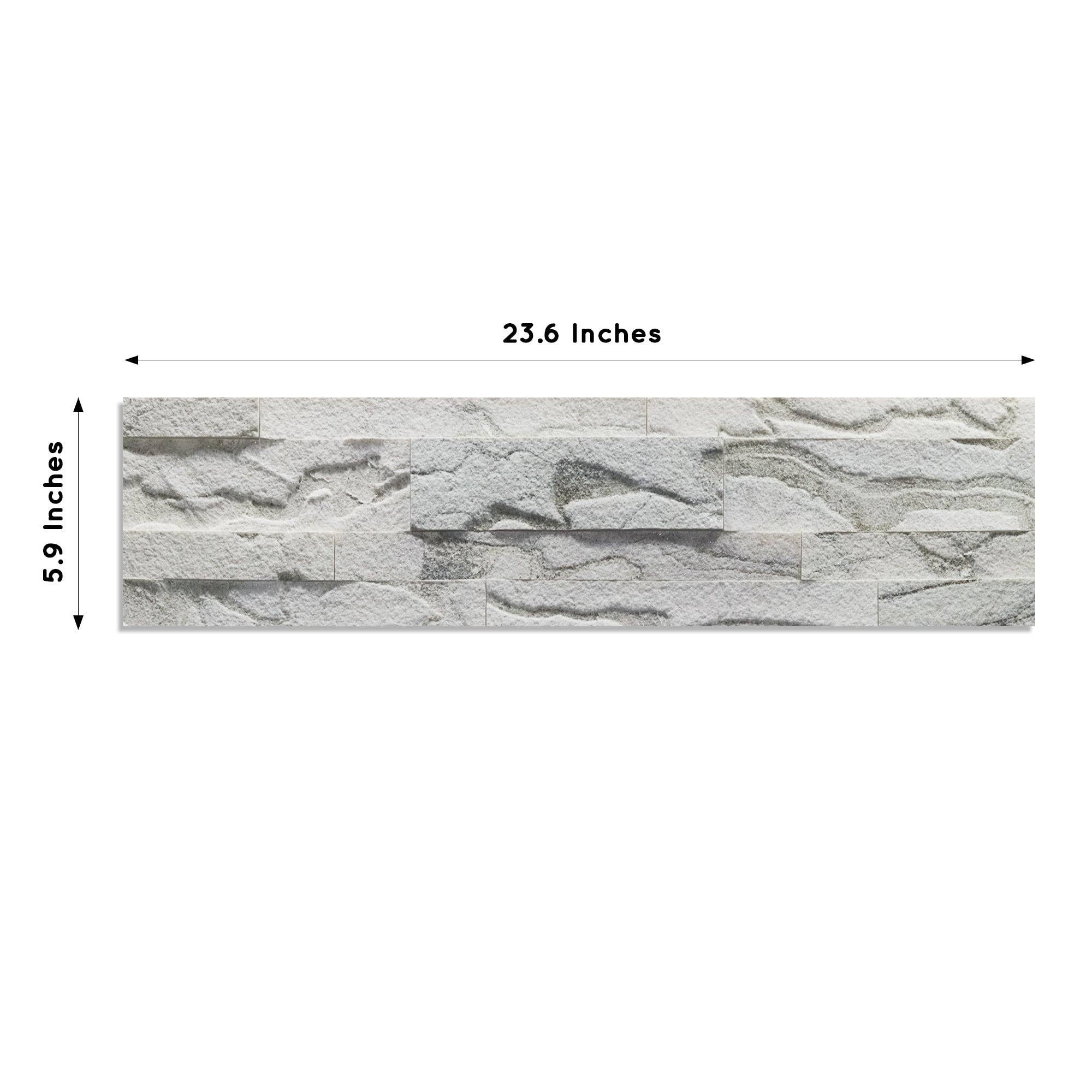 Stoneflex - Wholesale Wall Tile - Pearl Bush - Self-Adhesive 3D Peel & Stick Real Stacked Stone Tiles [Pack of 10]3