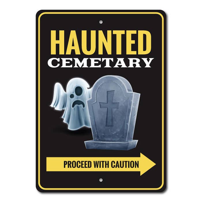 Haunted Cemetery Sign for wholesale by Lizton Sign Shop, Inc