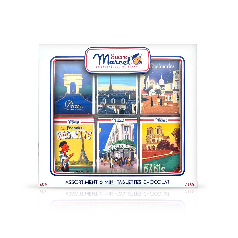 Sacré Marcel - Wholesale Chocolate Box - Etui Paris Sacré Marcel | 6 Mini Chocolate Bars3