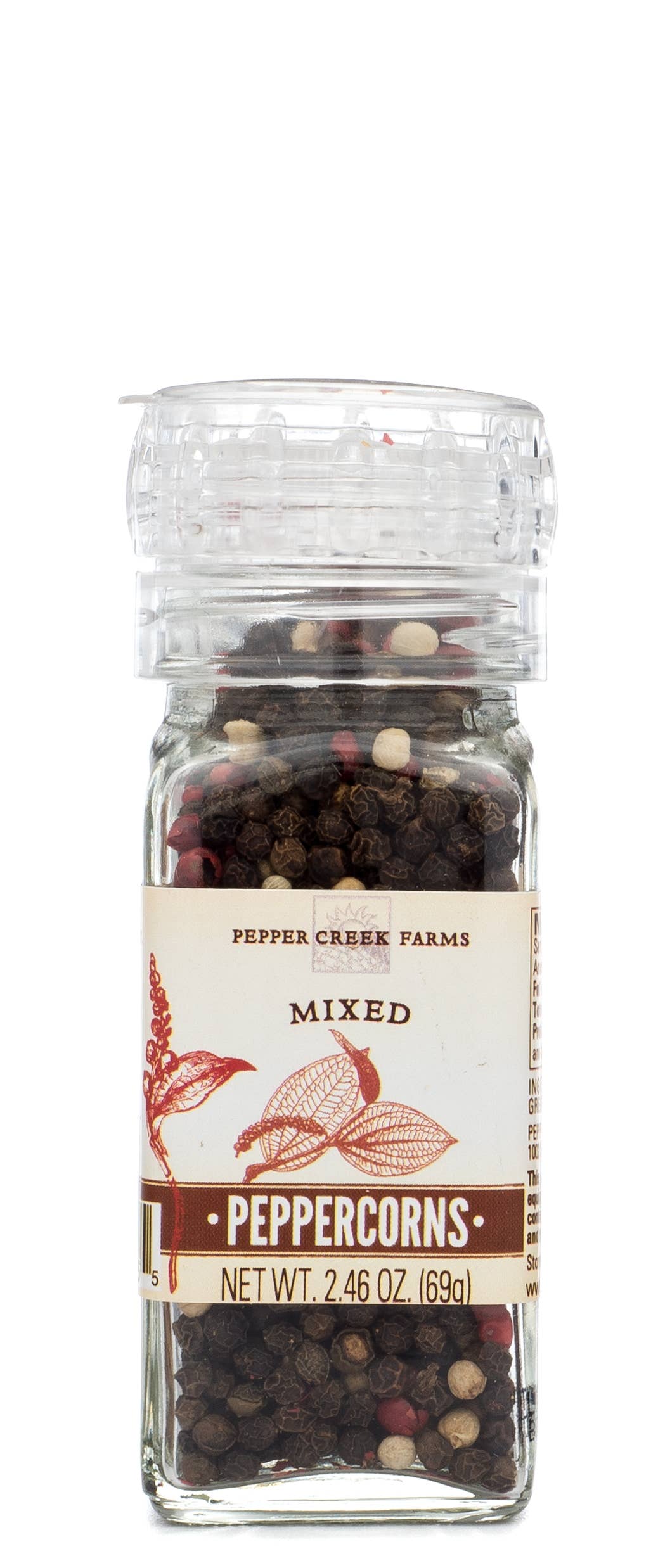 Pepper Creek Farms - Wholesale Pepper/Peppercorns - Mixed Peppercorns Grinder Small 2.5 Oz. - Large 4.91 Oz.1