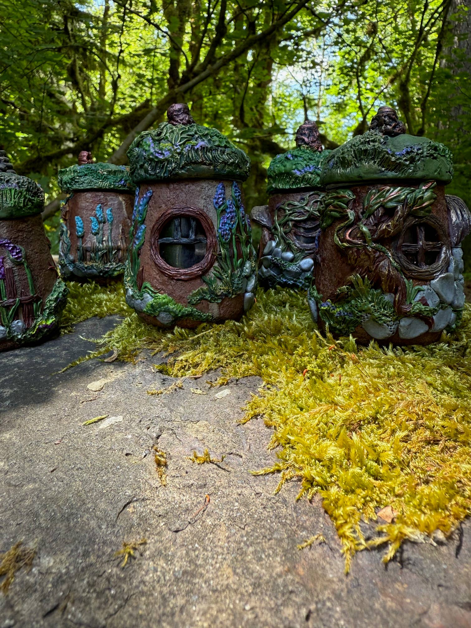 The Woodland Wandolier - Wholesale Decorative Jar - Hobbit House Jar Trio – Assorted Forest Doors4