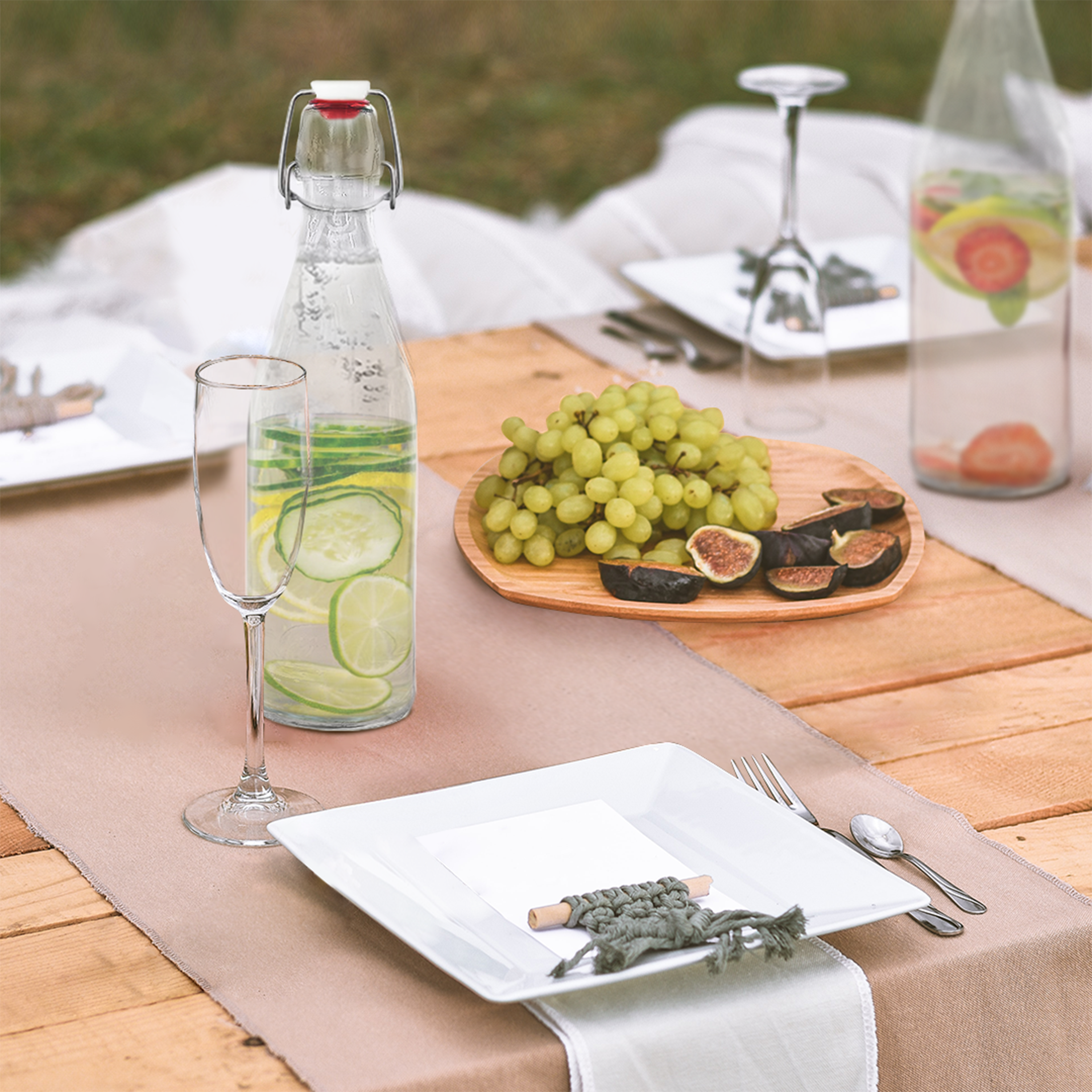 Nevlers - Wholesale Milk/Juice Bottle - Glass Swing Top Bottles - 17 oz. Round Design (Set of 12)9