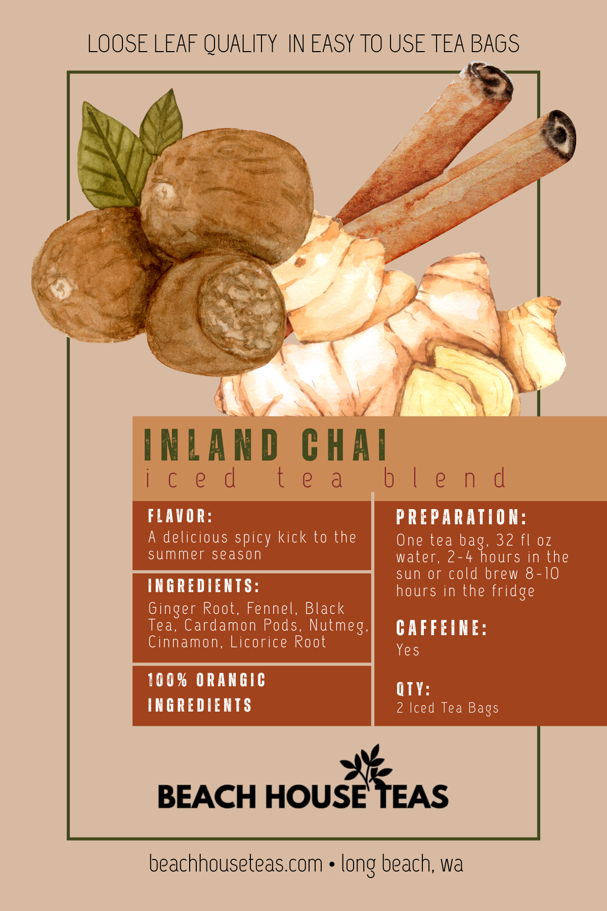 Beach House Teas - Venta al por mayor Té helado - Paquetes de Té Helado para Llevar25