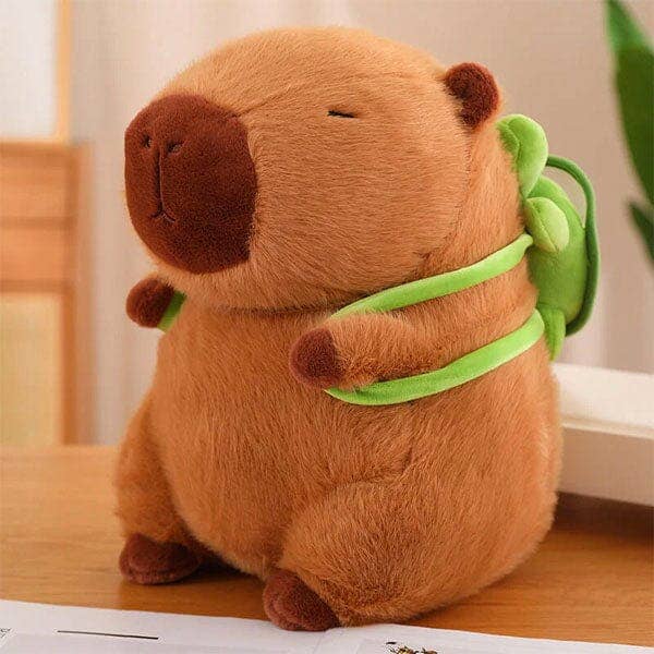 Showcase - Wholesale Stuffed/Plush Toy - Kids & Baby - Capybara 9" Kawaii Plush w/ Turtle Backpack Squishy Pillow Toy7