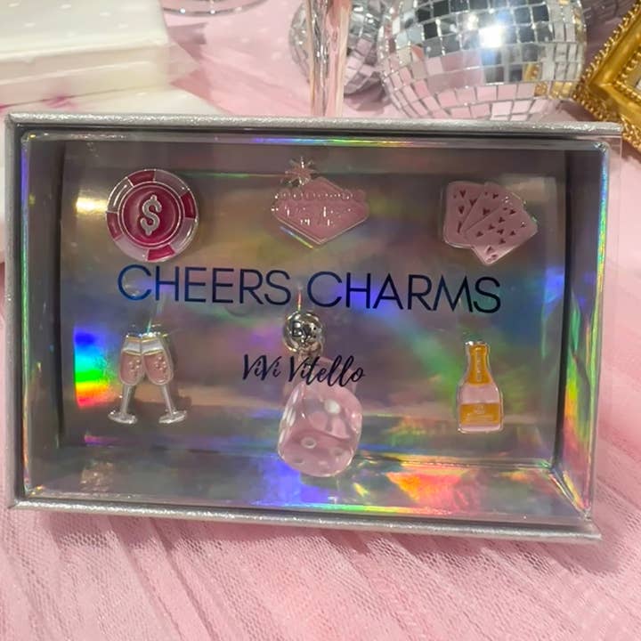 Vegas Baby Cheers Charms, Set aus 6 für den Großhandel von ViVi Vitello