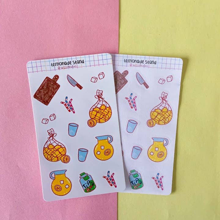 Autocollants pour agenda estival Lemonade Stand | Sketch Fox pour la vente par Skizzenfuchs