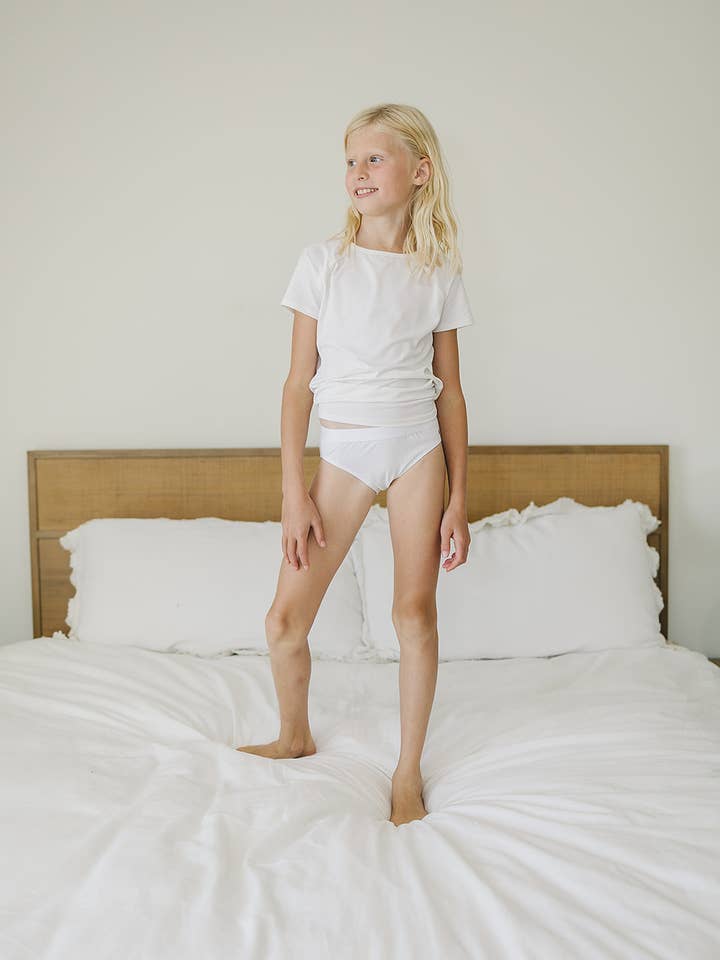 Girls White Underwear for wholesale by Drawers Co.