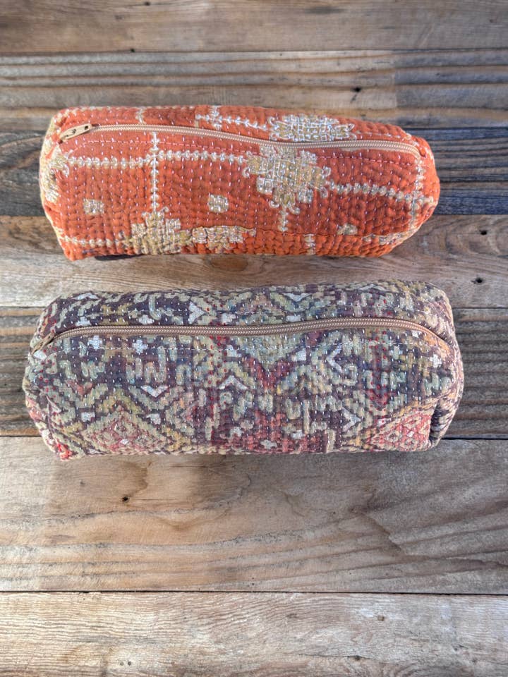 Cotton Long Zip Pouches for wholesale by Belle's Nest