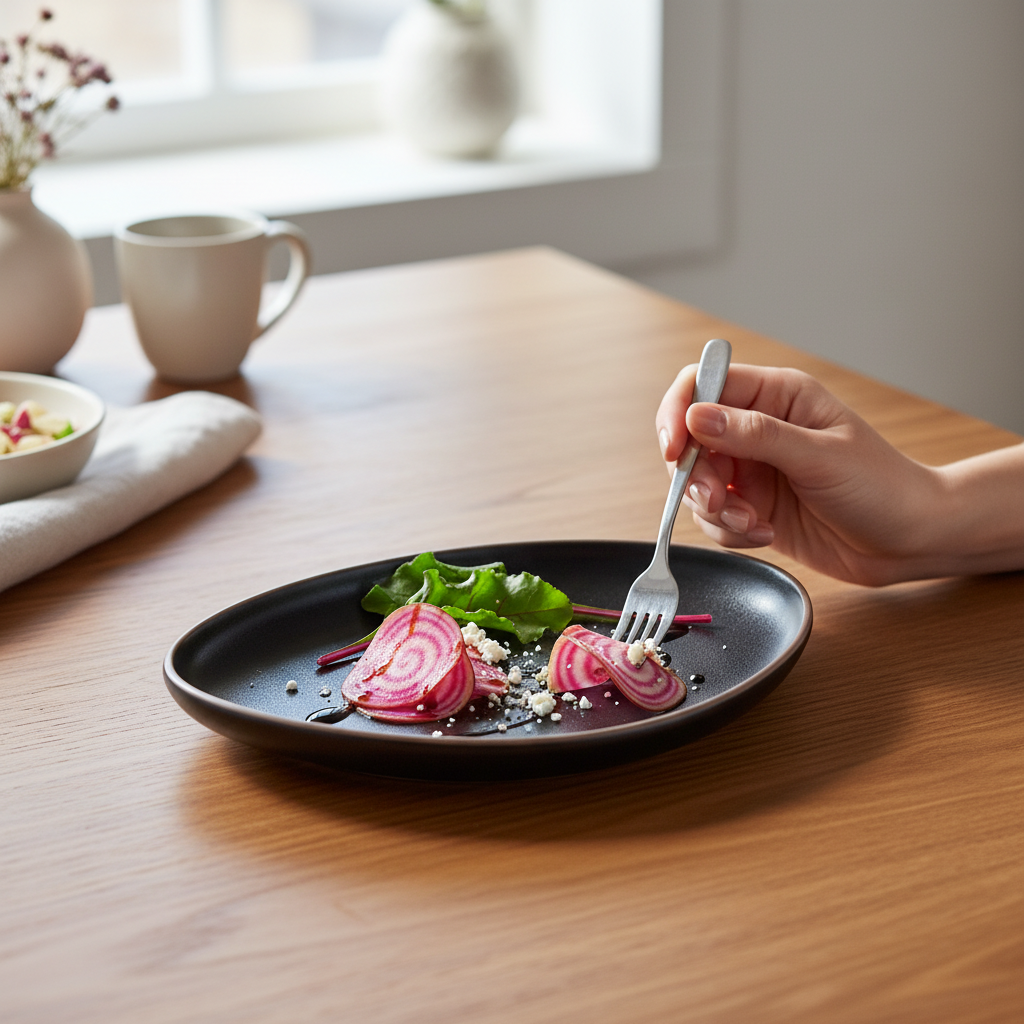 Kadra Kitchenware - Vente Assiette - Vikko Thunder - Assiette triangulaire arrondie noire, 9 po1