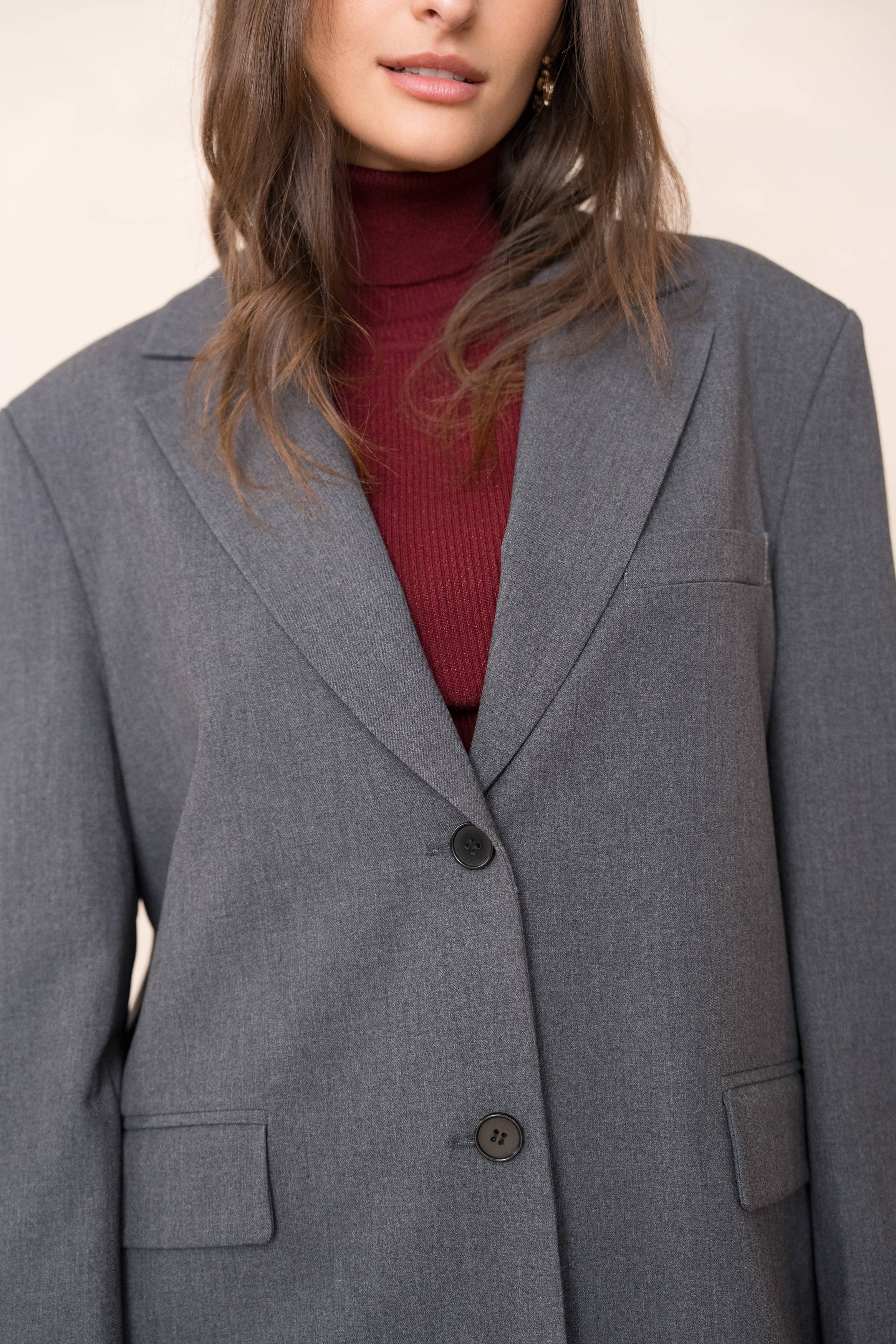 Attentif Paris - Wholesale Blazer - Women's - Oversized double-breasted jacket with back opening30