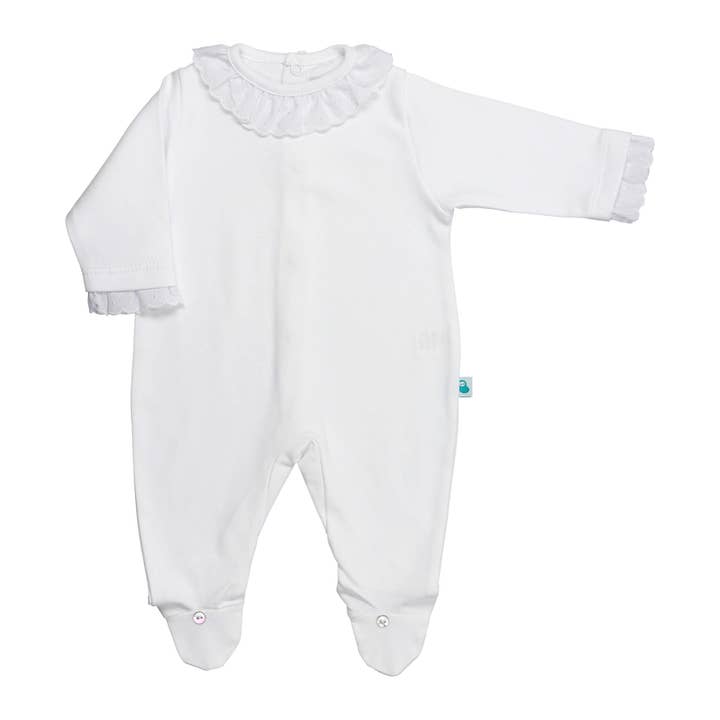 Bean Baby Clothes - Wholesale Jumpsuit - Baby - BabyGrow with Lace Collar made in Cotton