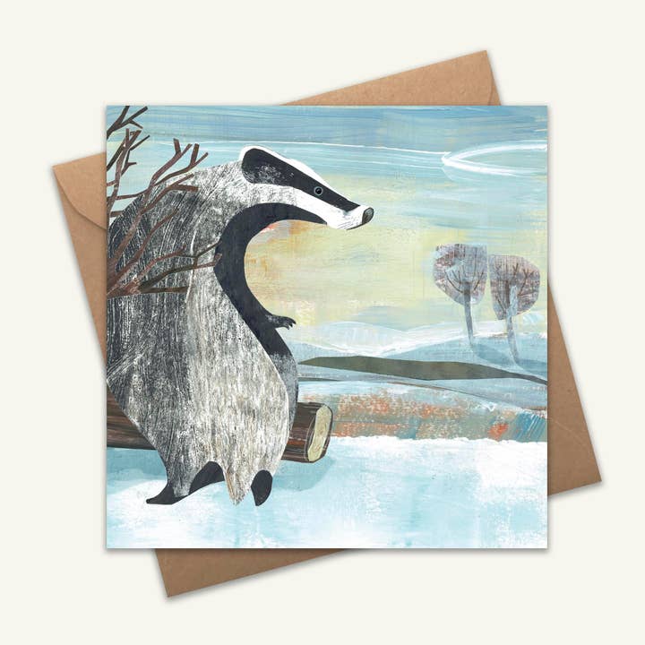 Badger hälsningskort för wholesale av Kate Read Illustration