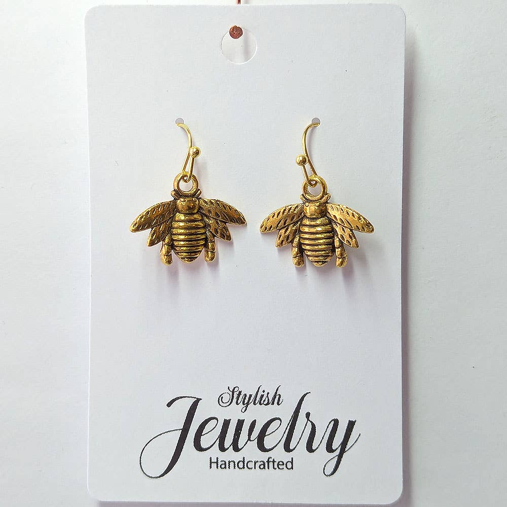 Stylish Jewelry Supply - Vendita all'ingrosso Orecchini pendenti - Orecchini antichi in oro con ape1