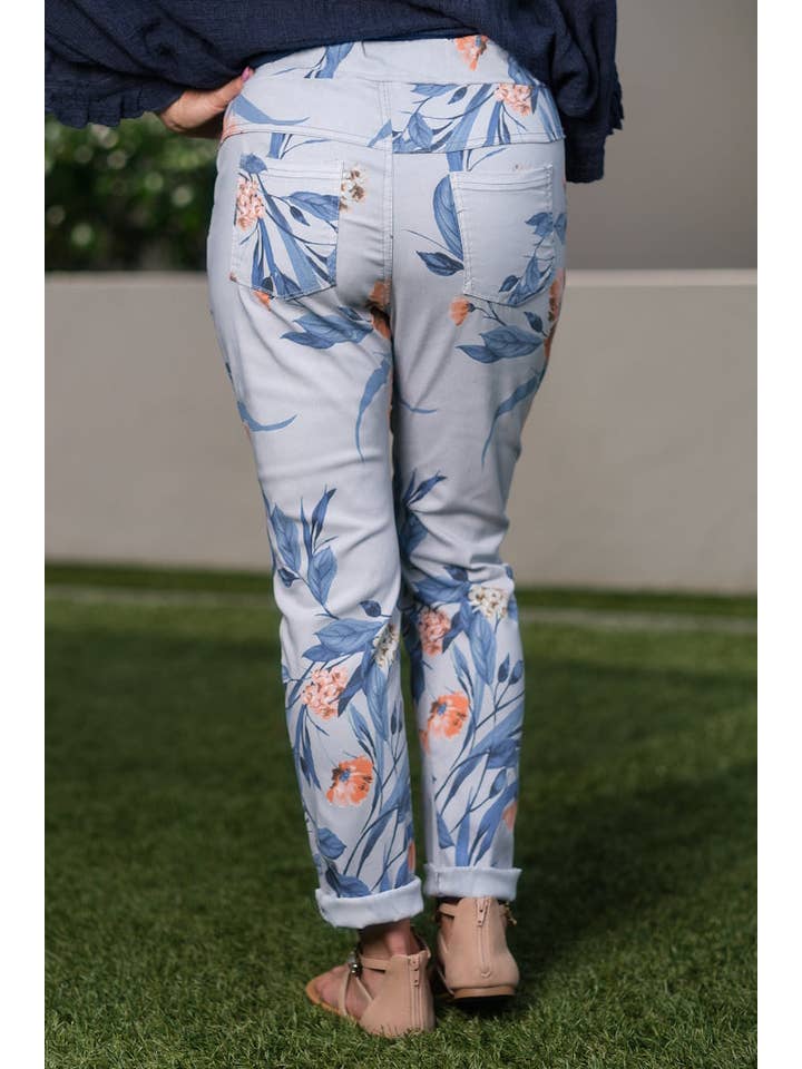 TINA Stephens Italy/Tees By Tina - Wholesale Pants - Women's - Roseann Floral Print Pant (PL710F)