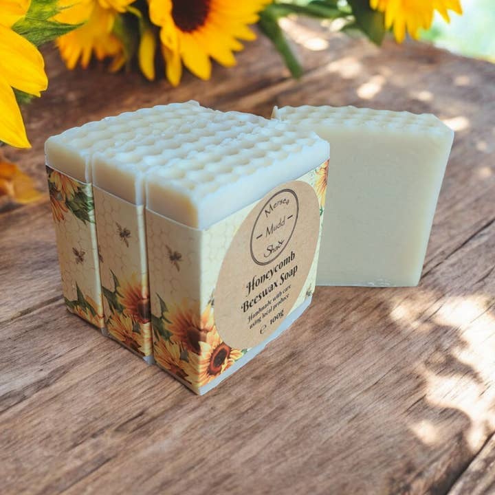 Honeycomb Beeswax Soap Bar 100g for wholesale by Mersea Mudd Shack Ltd
