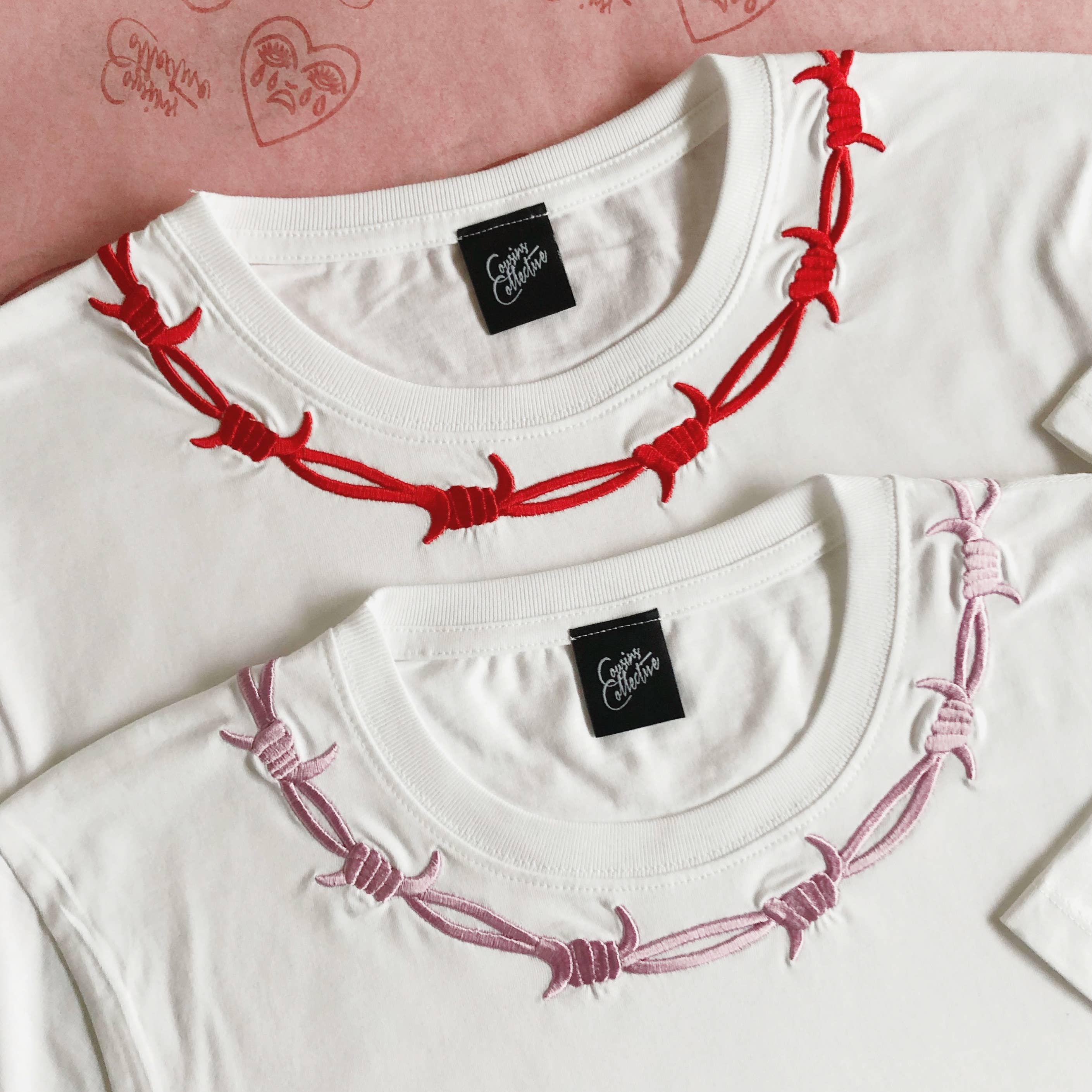 Cousins Collective - Wholesale T-Shirt - Unisex - Barbed Wire Tattoo Embroidered Unisex T-shirt7