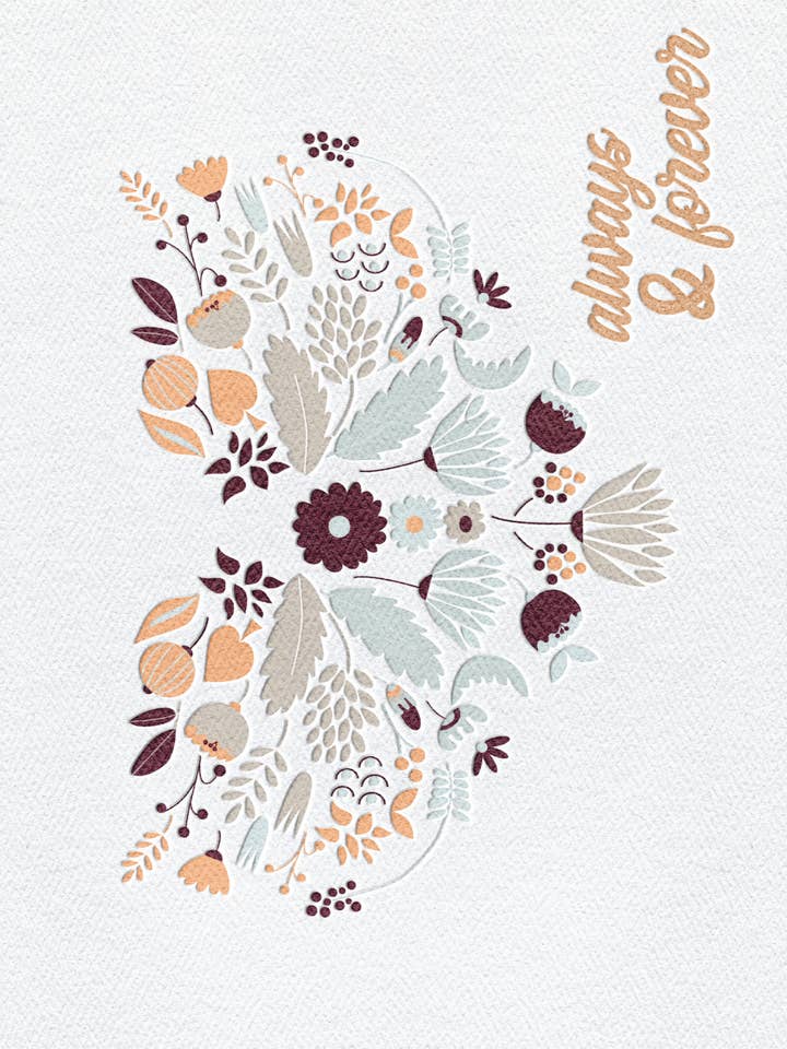 An/toujours et pour toujours pour la vente par Greeting Cards by Norcard