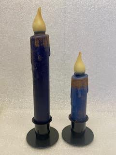 LMS Wholesale - Wholesale Taps toelopende kaars/kandelaar - Marineblauwe LED-timer kegelkaars5