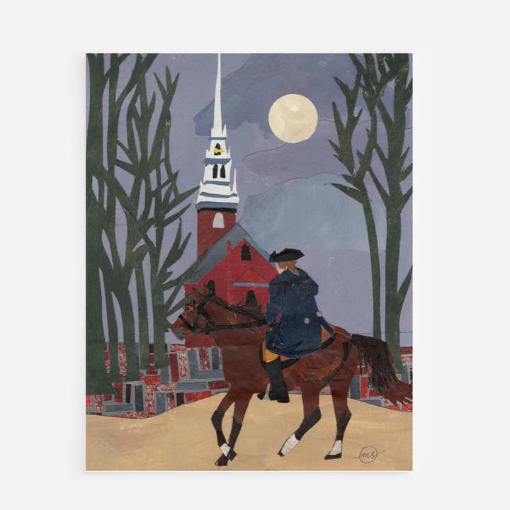 Paul Revere Boston Nattridare Kort för wholesale av Mandy Warhol Fine Art