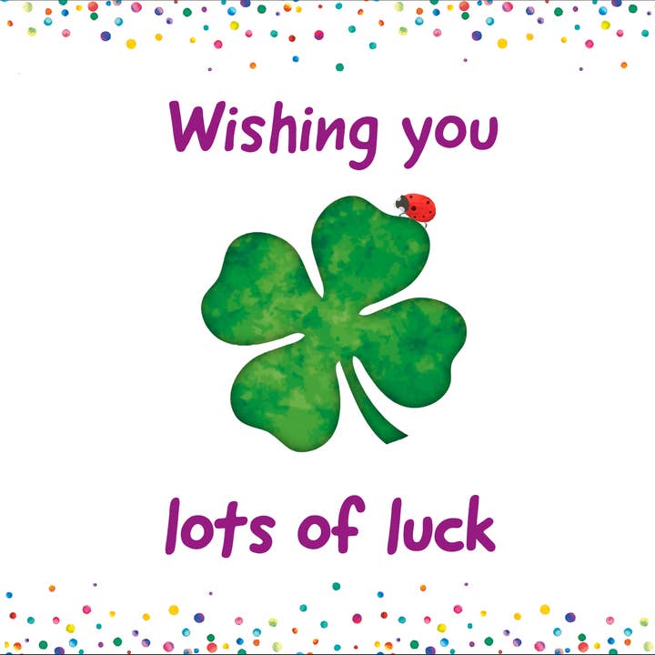 Wishing You Lots of Luck Card for wholesale by Spindrift Designs